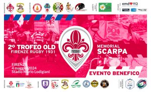 2°Memorial Scarpa, il 4 maggio la nuova edizione dell’evento rugby old benefico del Firenze Rugby 1931