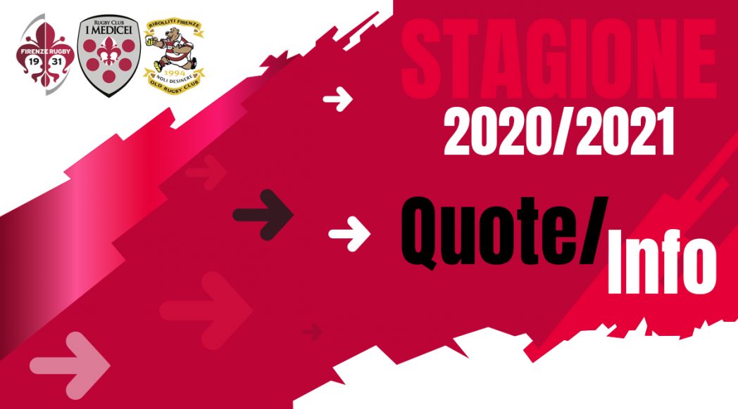 STAGIONE SPORTIVA 2020/21 – Quote & Info STAGIONE SPORTIVA 2020/21 – Quote & Info